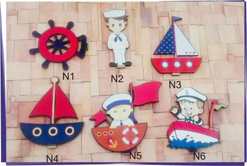 Souvenirs Marineritos Nauticos X10 Con Vidrio 14x19cm