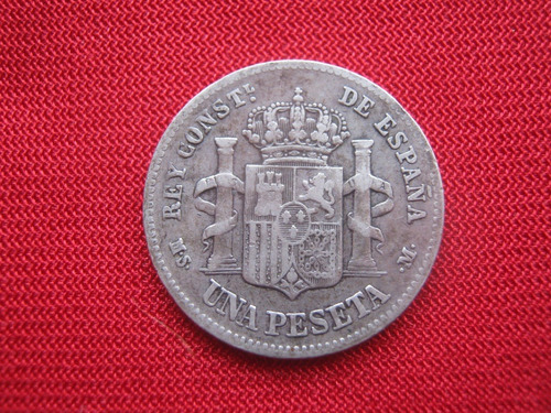 España 1 Peseta 1883 Alfonso Xxii Plata 