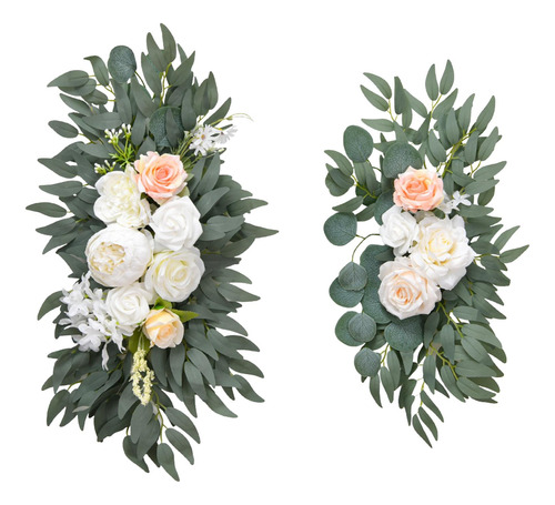 2 Piezas De Flores De Arco De Boda, Hojas , Botín De Flores