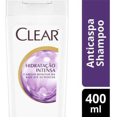 Shampoo Anticaspa  Hidratação Intensa 400ml Clear Women