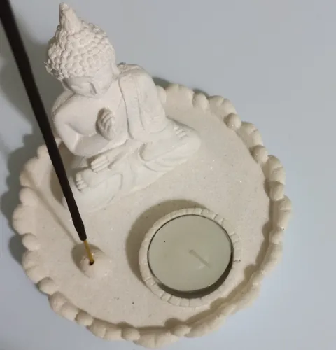 Mini Buda. Portavela E Incienso