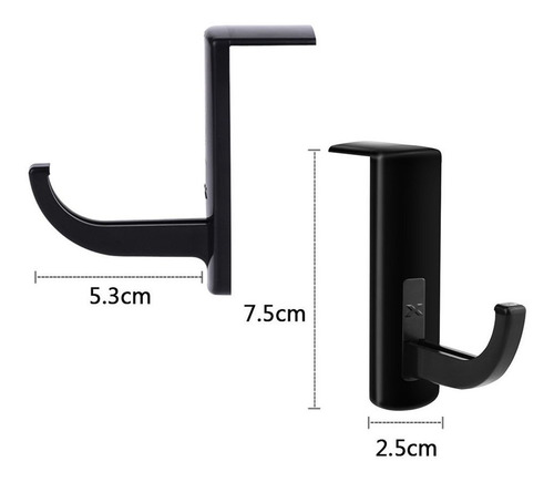 Imagen 4 de 8 de Soporte Para Monitor De Pc De Pared Para Auriculares Negro