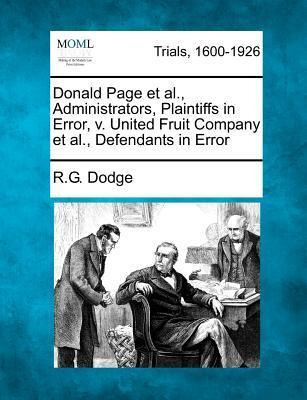 Libro Donald Page Et Al., Administrators, Plaintiffs In E...