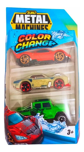 Metal Machines - Autos X3 Color Change - Vamos A Jugar Color Multicolor