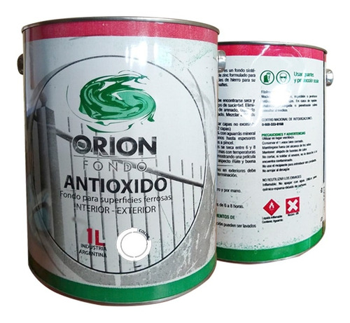 Antioxido Para Superficies Ferrosas Orion Blanco 1 Litro