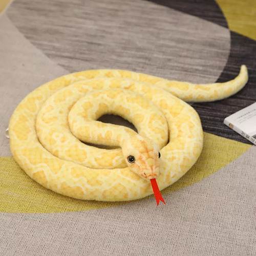 Espantapájaros de peluche y complejo de Anaconda simulados, de color amarillo