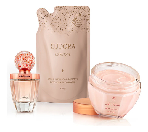 La Victoire Eau De Parfum 75ml + Creme 250g+ Refil 200ml