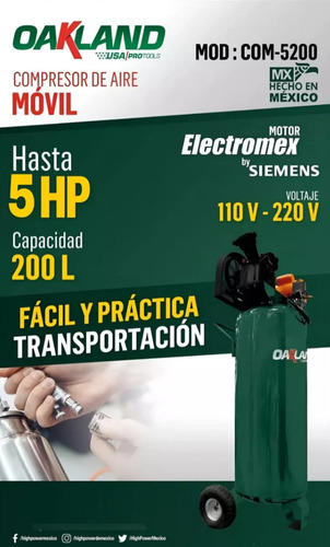 Compresor De Aire Elec Motor Siemens 200l 5hp Oaklandcom5200