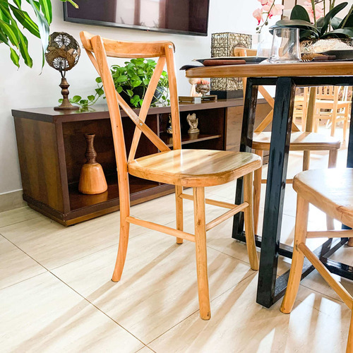 6 Cadeiras Sala De Jantar Paris De Madeira Eucalipto Katrina