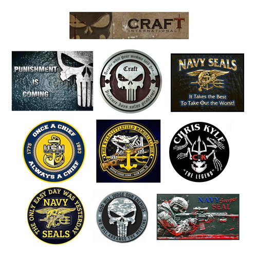 Us Navy Seals Chris Kyle Craft Stickers Autoadhesivos Set