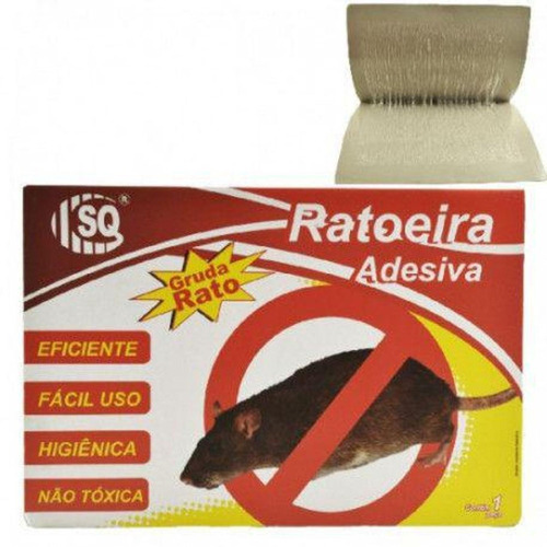 Kit Com 5 Ratoeira Adesivo Pega Cola Gruda Rato Armadilha Sq