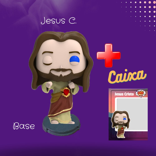 Imagem Jesus Cristo Estilo Funko Artesanal+ Caixa !