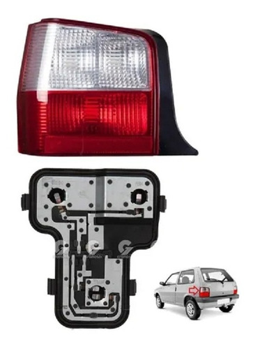 Circuito Impreso + Faro Trasero Fiat Uno 2005 2005 A 2010