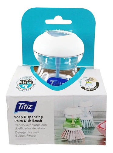 Imagen 2 de 3 de Cepillo Lavaplatos Antibacterial Con Dosificador