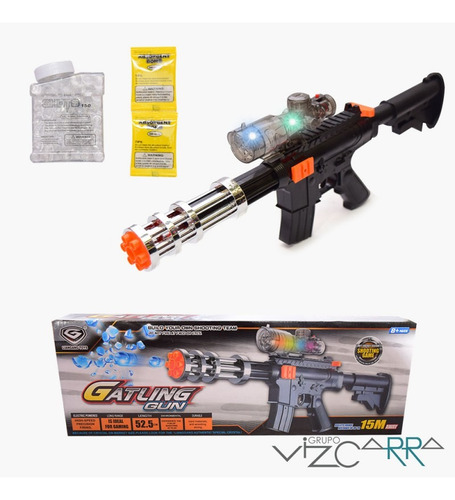Rifle Hidrogel Manual Recargable Pistola Lanzador Orbeez Luz
