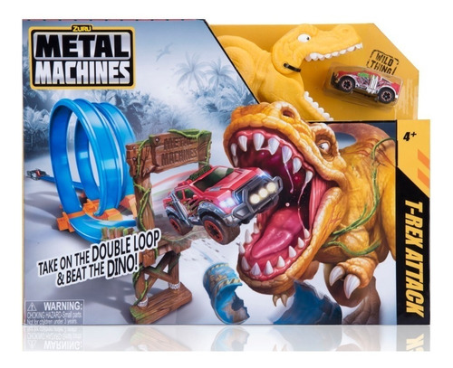 Imagen 1 de 7 de Pista De Autos Metal Machine Dino Attack Con Auto Babymovil 