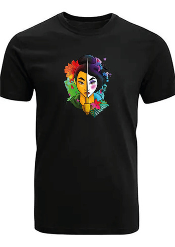 Polera Diseño Mulan De Colores Dtf