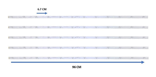 Imagen 2 de 3 de 5 Tiras Led Para Adaptacion 12 Led 96cm