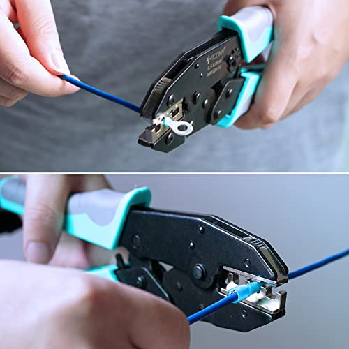 Crimping Tool For Heat Shrink Connectors - Ratcheting W...