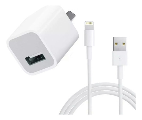 Cargador Para iPhone 6 7 8  Cubo 5v + Cable Usb Caja Sellado