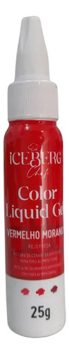 Corante Vermelho Morango Extra Forte Liquid Gel Iceberg 25g