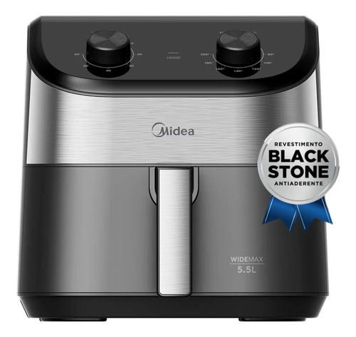 Fritadeira Air Fryer 4,5l Widemax Com Interior De Alumínio 1500w Midea