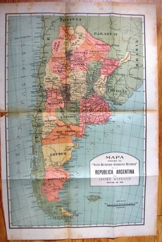 Argentina Mapa  Marrazzo 1921