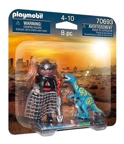 Playmobil Dinosaurio Velociraptor Cazador New 70693 Bigshop