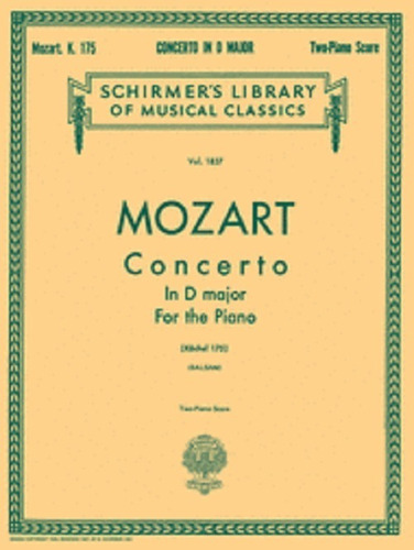 Album Mozart Concerto In D Major Para Piano G. Schirmer