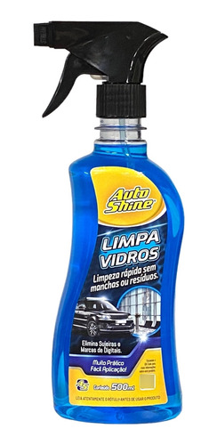 Limpa Vidros Autoshine Limpeza Rapida Sem Manchas 500ml