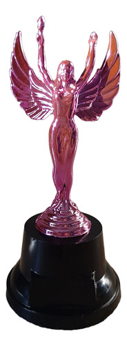 Trofeo Plástico Alada Alado Victoria Rosa 14cm Souvenir