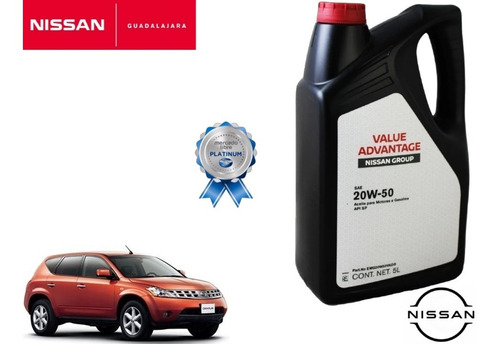5l Aceite Nissan Mineral Value Advantage 20w50 Murano 2005