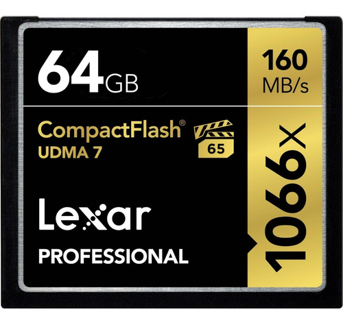 Imagen 1 de 1 de Memoria Lexar Compact Flash 64gb Profesional 1066x 