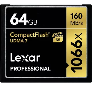 Memoria Lexar Compact Flash 64gb Profesional 1066x