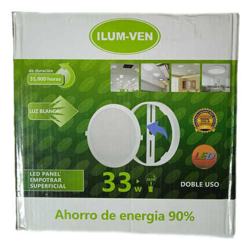 Lámpara Led Empotrar O Superficial Redonda 33w Ilum-ven