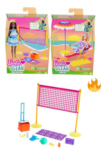 Muñeca Barbie Set De Playa Accesorios 