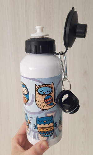 Imagen 2 de 7 de Botella Hoppi Con Doble Tapa (pico) 600cm3 Personalizada