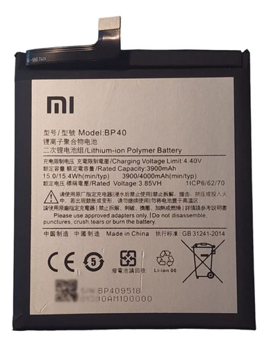 Batería Para Xiaomi Bp40 Mi 9t Pro Redmi K20 Pro Fact A