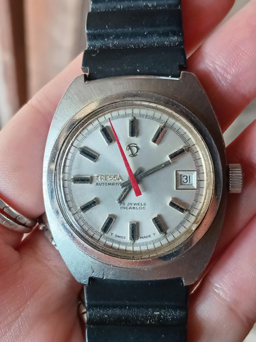 Reloj Tressa Automático Negro Plateado Plateado (Usado)