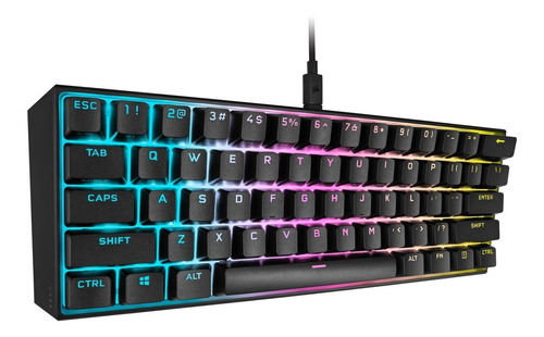 Teclado Gamer Corsair K65 Rgb Mini 60% Cherrry Mx Speed (Reacondicionado)