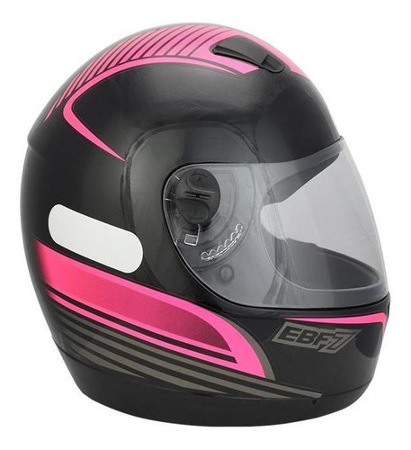 Capacete New Ebf 7 Power Preto E Rosa Tam 58 Cor Preto/Rosa