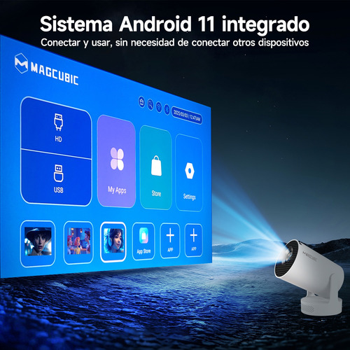 Mini Projector Magcubic Hy300 Pro+ Bt Wifi Portable Smart Tv