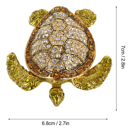 Abalorio De Metal Con Forma De Tortuga Incrustado En Forma D