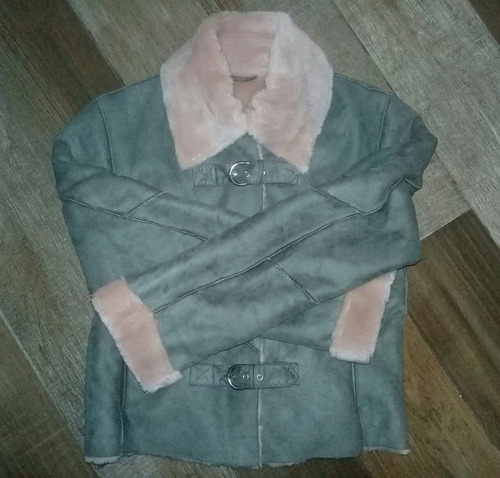 Campera / Tapado Vegano. Color Gris. Nuevo