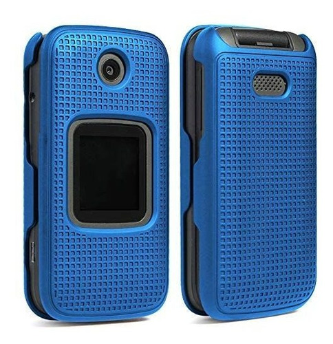 Funda Para Alcatel Smartflip, Azul/textura/resistente