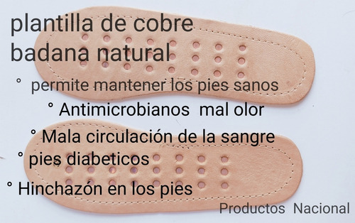 Imagen 2 de 5 de Plantillas De Cobre Hechas En Badana 35 Al 44
