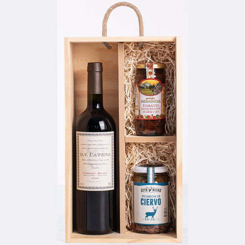 Regalo Empresarial Caja Madera Dv Catena Vino Y Delis 