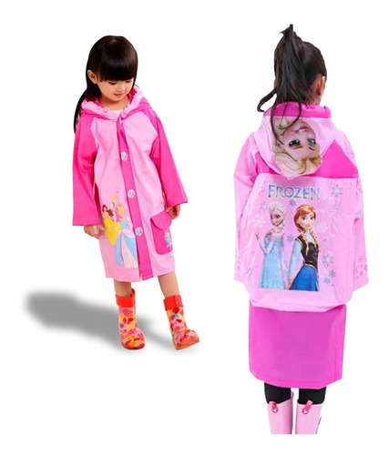 Carpas Impermeables Personajes Niñas Vestuario Moda Infantil