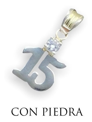 Imagen 2 de 10 de Cadena Con Dije 15 Años Plata Y Oro (d072)