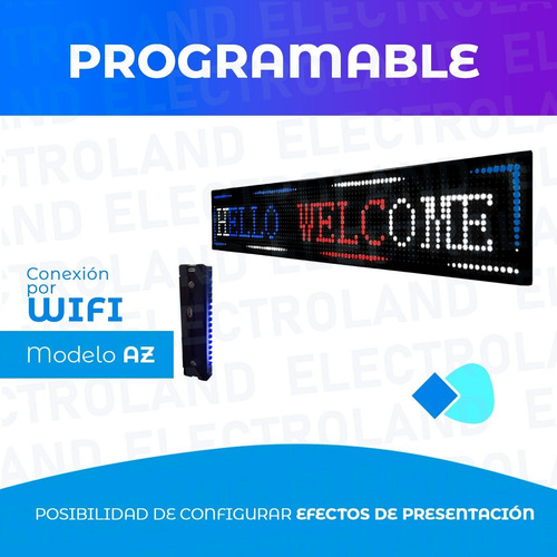 Imagen 3 de 10 de Cartel Led Programable Movimiento Dinamico Multicolor Wifi